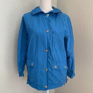 Lauren Woman’s Blue Pocket Rain Jacket Sz P/S